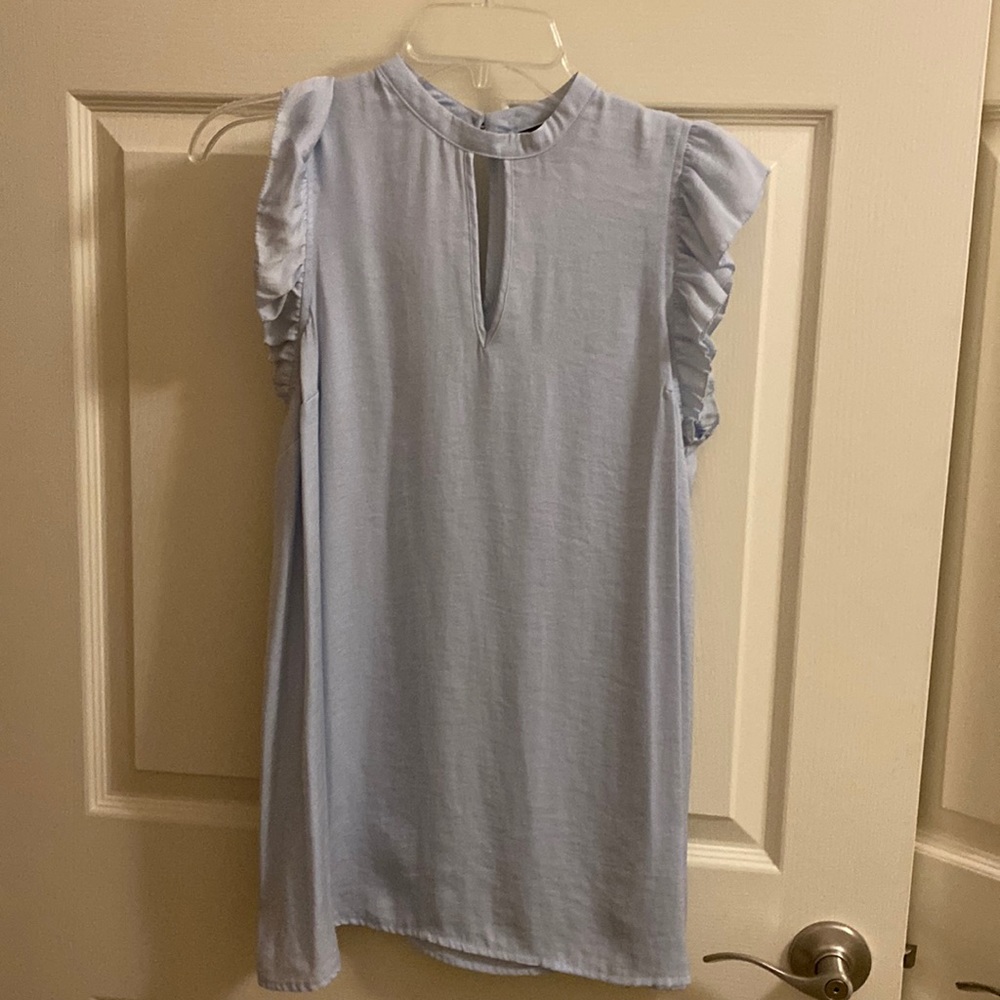 Blue flowy blouse. Size S
